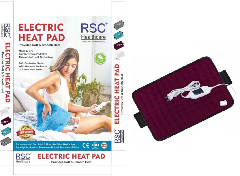 rsc rsc healthcare Whine Velvet Orthopaedic Electric Heating Belt - Lower Back Heat Therapy Waist Wrap, Shoulder, Knee Wrap with 3 Temperature Settings for Pain Relief of Abdominal Stomach Lumbar Muscle Strain etc Heating Pad ( Made In India ) With 6 Month Warranty Heating Pad - Flipkart Deal