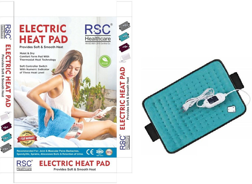 rsc healthcare Orthopaedic Electric Heating Belt - Lower Back Heat Therapy Waist Wrap, Shoulder, Knee Wrap with 3 Temperature Settings for Pain Relief of Abdominal Stomach Lumbar Muscle Strain etc Heating Pad ( Made In India ) With 6 Month Warranty Heating Pad