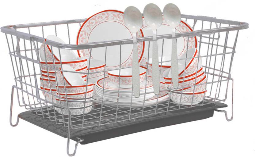 LIMETRO STEEL Stainless Steel Dish Drainer / Bartan Basket / Kitchen