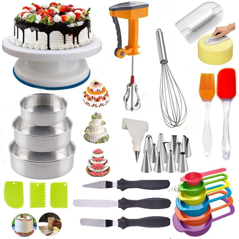 wishku DSF Kitchen Tool Set(Multicolor, Baking Tools, Blender, Whisk, Measuring Jug, Spatula)