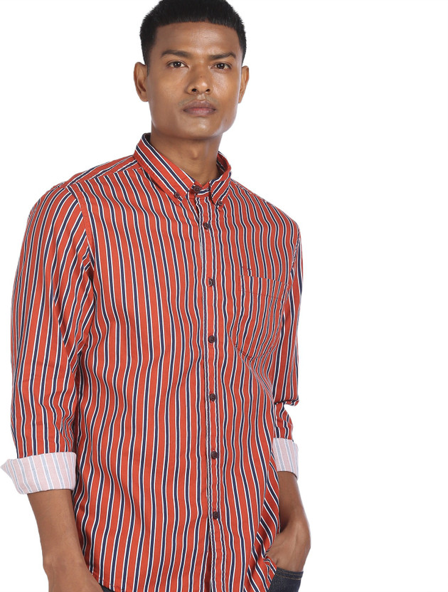 Flying machine striped shirt clearance