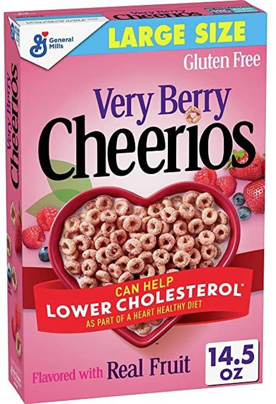 General Mills Very Berry Cheerios Flavored with Real Fruit Cereal (Imported), 411g Box Price in