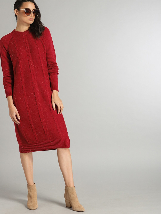 Roadster Women Sweater Red Dress - Buy 