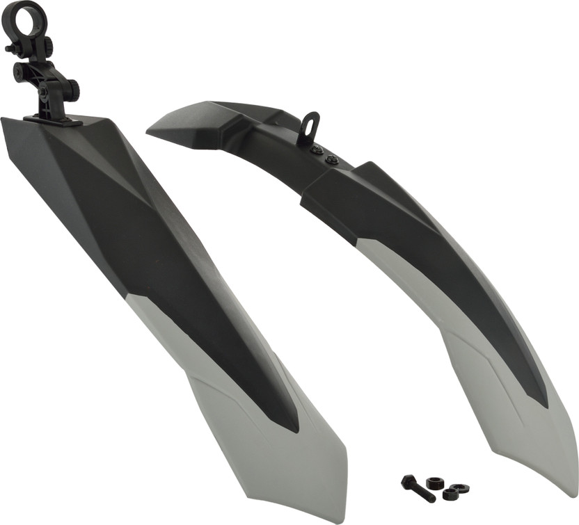 Dark Horse Bicycle Dual Tone Front & Rear Mudguard Clip-on Front & Rear Fender(Grey)