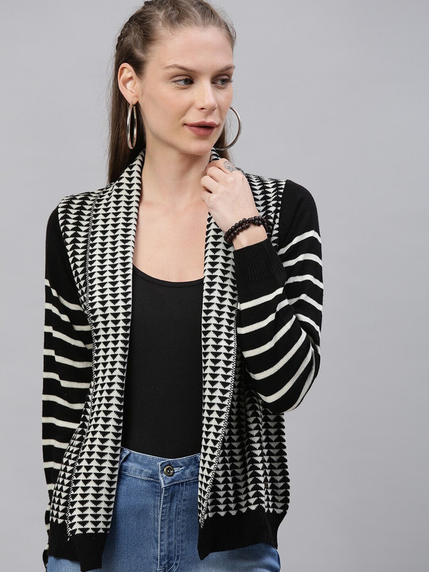 Roadster Self Design Casual Women White 