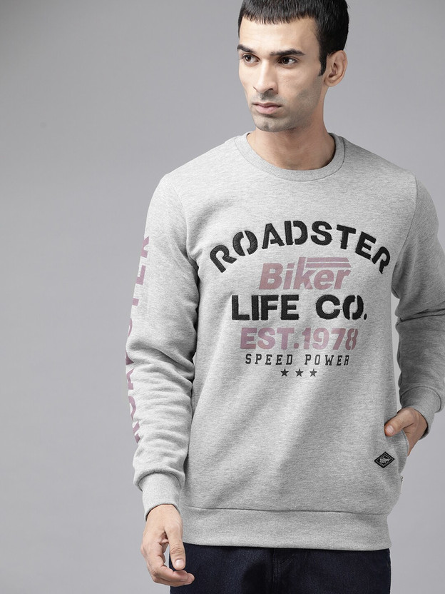 Sleeve Printed Men Sweatshirt 