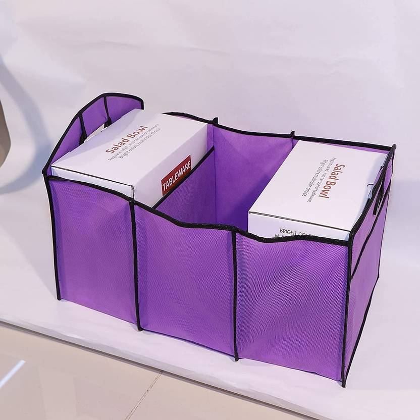 JENY Collapsible Vehicle Organizer Divider Storage Cargo Tote for