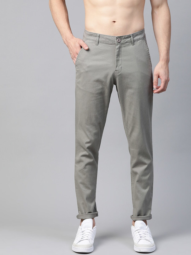 Roadster Regular Fit Men Grey Trousers