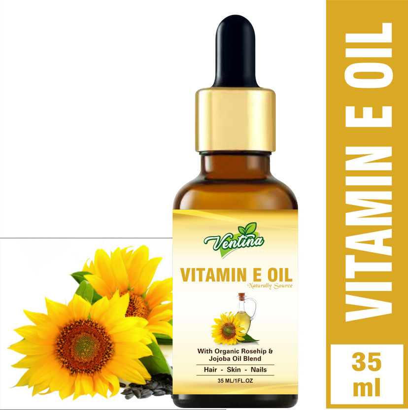 Ventina Organics Pure Vitamin E Oil 35 ml 100% Natural Therapeutic Grade(35 ml)