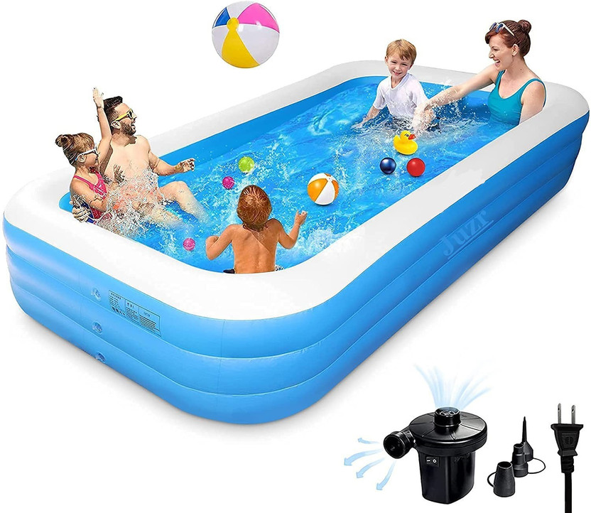 PISCINA Pool Inflatable Bath Tubs for Kids & Adults Spa 8.5 Feet Inflatable Swimming Pool(Blue)