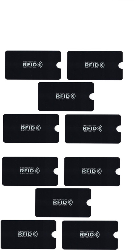 RFID Aluminium Foil WiFi Credit Debit Card Cover Holder PACK OF 10 Access Control(Card)