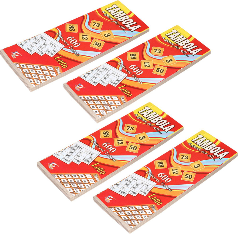 aK collection Tambola tickets (set of 4) 2400 chits Board Game Accessories Board Game Party & Fun Board Game