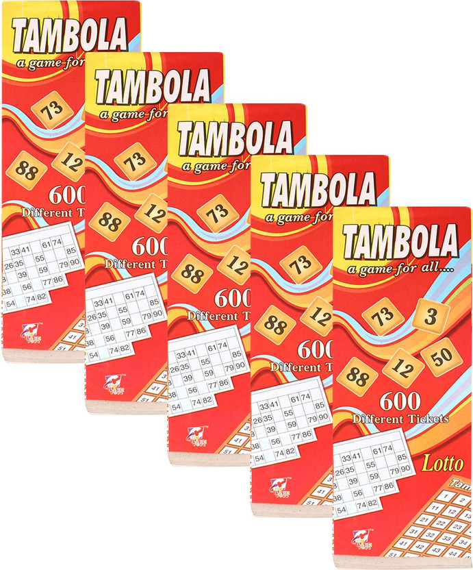 aK collection Housie Tambola Tickets (Multicolour) - Set of 3000 (5 Pieces) Party & Fun Board Game