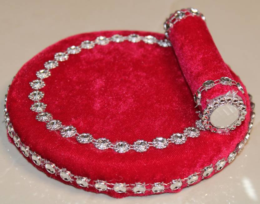 BERRYCRAVE Gaddi Aasan Chowki Bed n a cylindrical back cushion pillow