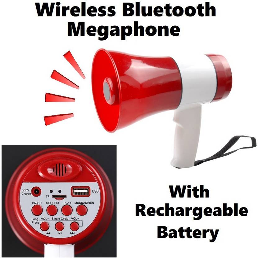 REALON Handheld Portable Bluetooth Megaphone Bullhorn Siren