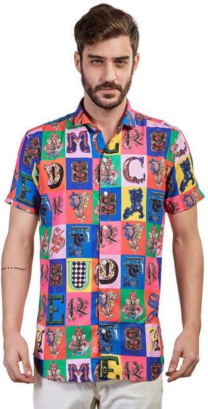 Men Printed Beach Wear Multicolor Shirt 