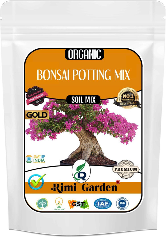 Rimi Garden ® Bonsai Potting Mix, Essential Organic Potting Mix for Bonsai best Plant Growth with ++ Charged Growth Microbes Potting Mixture(1.8 kg, Powder)