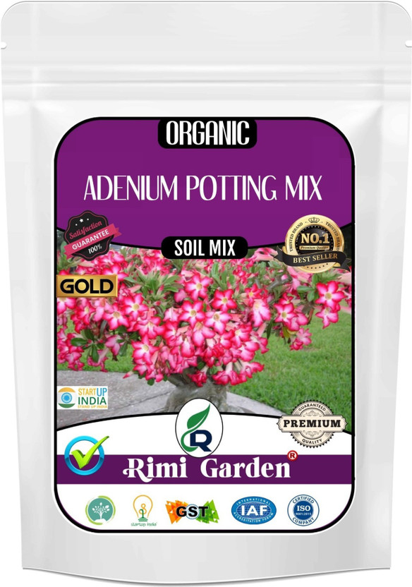 Rimi Garden Adenium Potting Mix, Essential Organic Potting Mix for Adenium best Plant Growth with ++ Charged Growth Microbes Potting Mixture(5 kg, Powder)