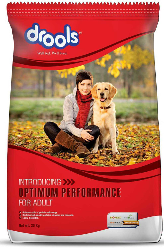 Drools Optimum Performance Adult Dog Food, 20kg Chicken 15 kg Dry Adult Dog Food