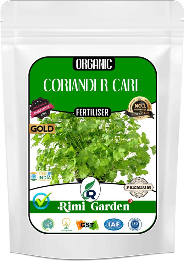 Rimi Garden Coriander Care, Essential Organic Fertilizer for Coriander Plant Growth with ++ Charged Growth Microbes Fertilizer(0.9 kg, Powder)