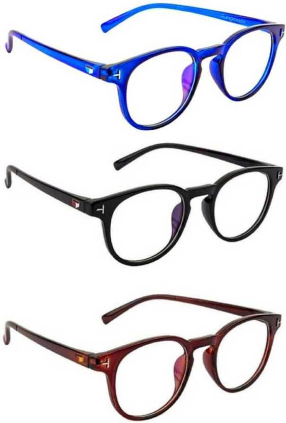 SRPM Night Vision, UV Protection Round Sunglasses (54)  (For Men & Women, Clear)