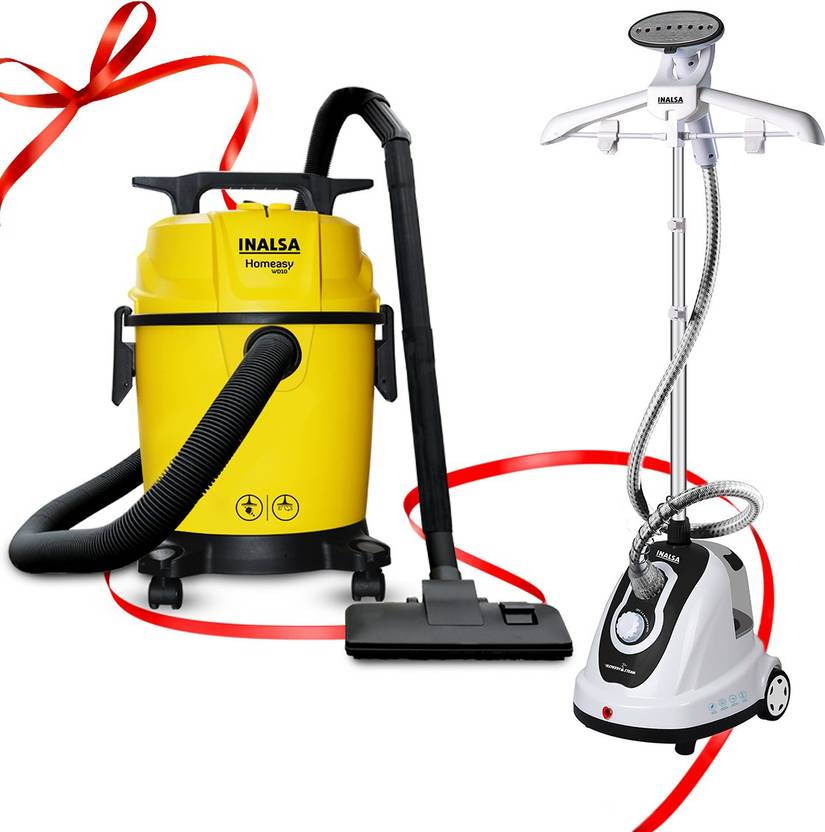 Inalsa Homeasy 10L Vacuum Cleaner + Garment Steamer Propress Wet & Dry