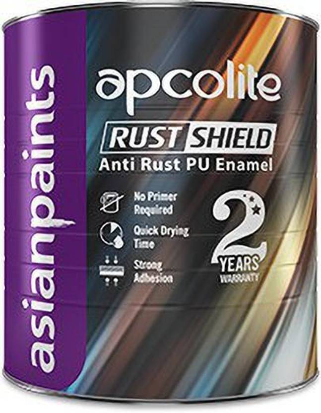 Asian Paints APCOLITE RUSTSHIELD ANTI RUST PU ENAMEL BLACK 1 LTR