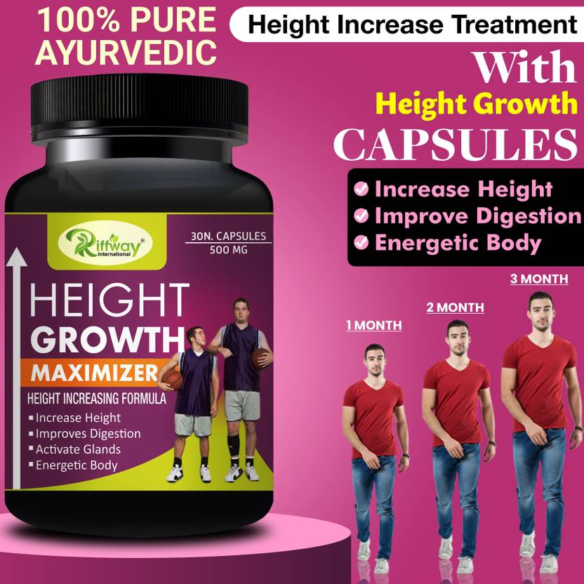 Riffway Height Growth Tablets Body Growth Reduce Muscles Deficiency 100Natural Price in India