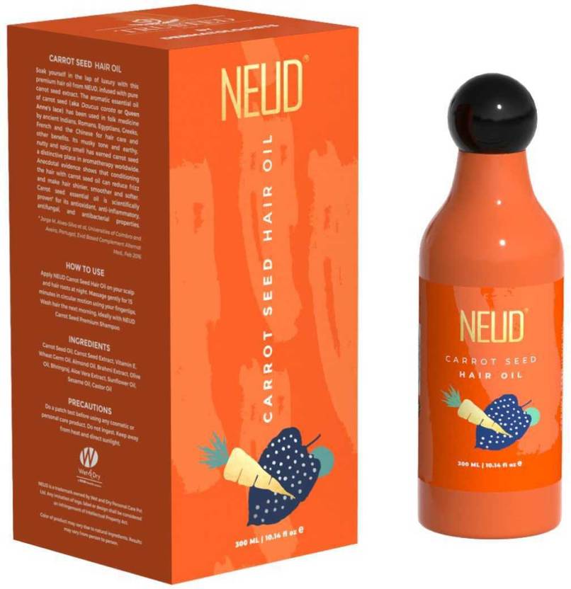 NEUD Carrot Seed Premium Hair Oil for Men & Women 1 Pack (300ml) Hair