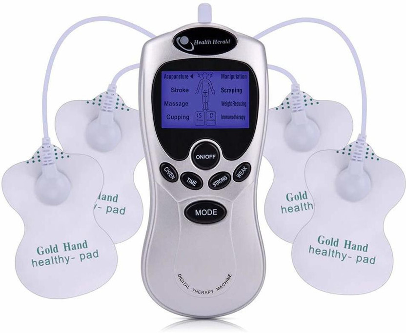 R A Products Digital Therapy Full Body Pulse Muscle Relax Massager Health Acupressure products Blueidea Digital Therapy Machine Electric Massager (4 Pads) Digital Therapy Full Body Massager(White)