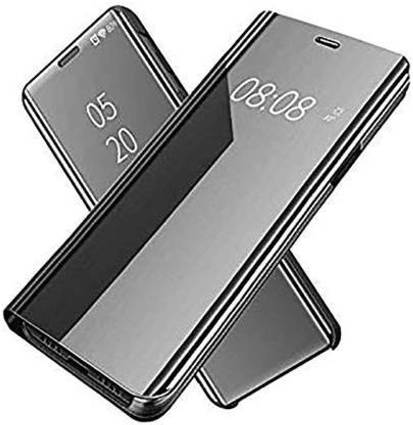 Creativo Flip Cover for REALME 7i / REALME C17 Premium Smart Clear View Mirror Flip Cover Sensor Flip is not Working(Black, Dual Protection, Pack of: 1)