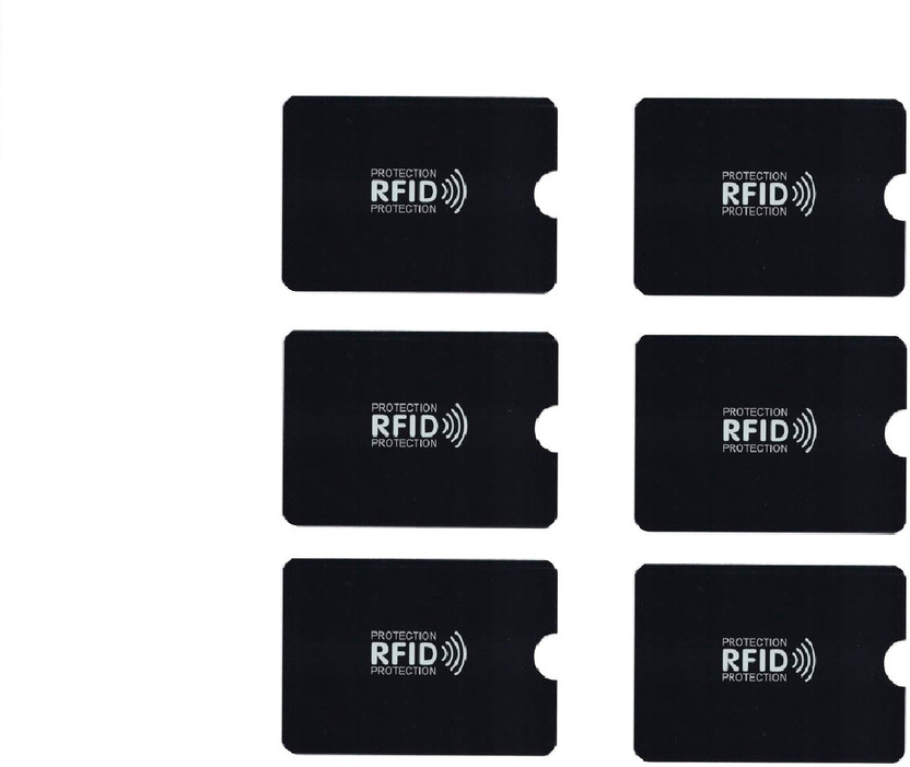 RFID 6 Card Holder(Set of 6, Black)