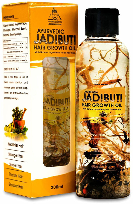 urbangabru Ayurvedic Jadibuti Hair Growth Oil - 200 ML Hair Oil(200 ml)