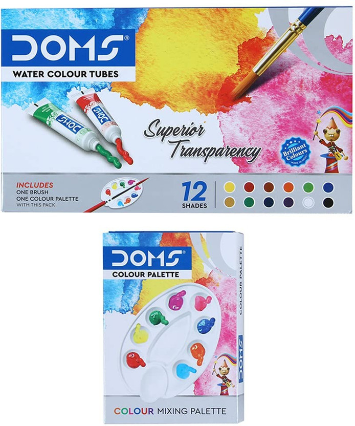 DOMS Water Colour Tube 12 Shades(Set of 12, Blue)