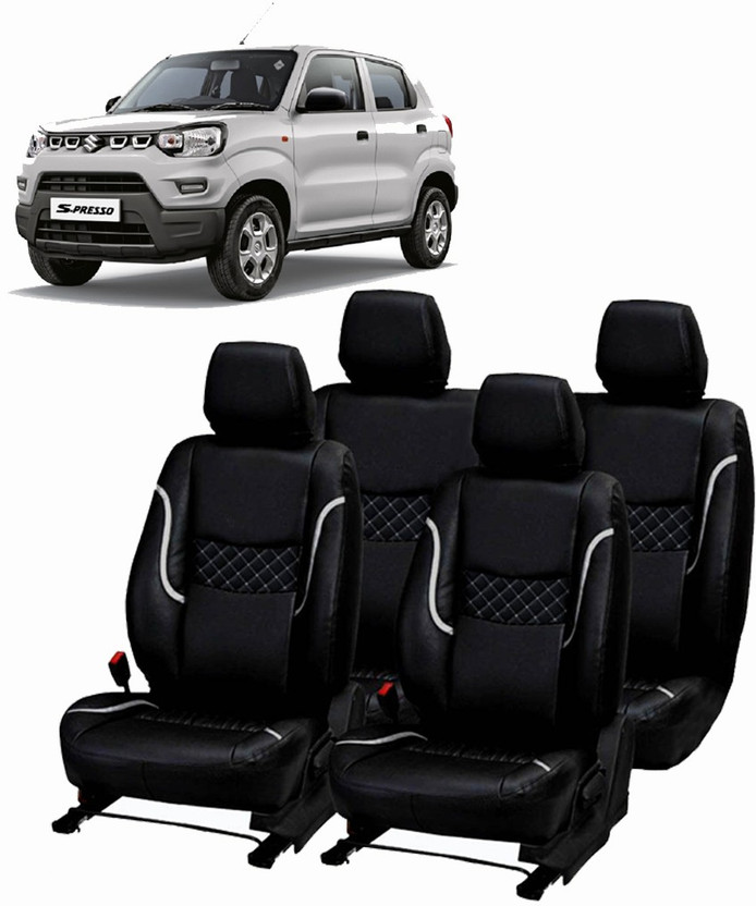 JMDi Leatherette Car Seat Cover For Maruti S-Presso(Fixed Head Rest, Mono Back Seat, Without Back Seat Arm Rest, 5 Seater, 2 Back Seat Head Rests)