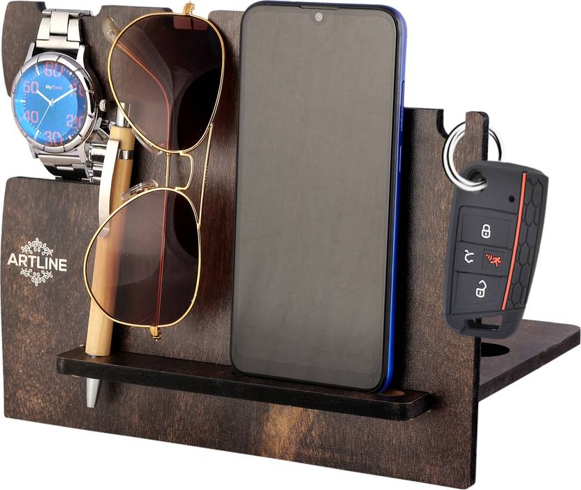 Artline Wooden Docking Stand for Desk Table Organizer MultiPurpose