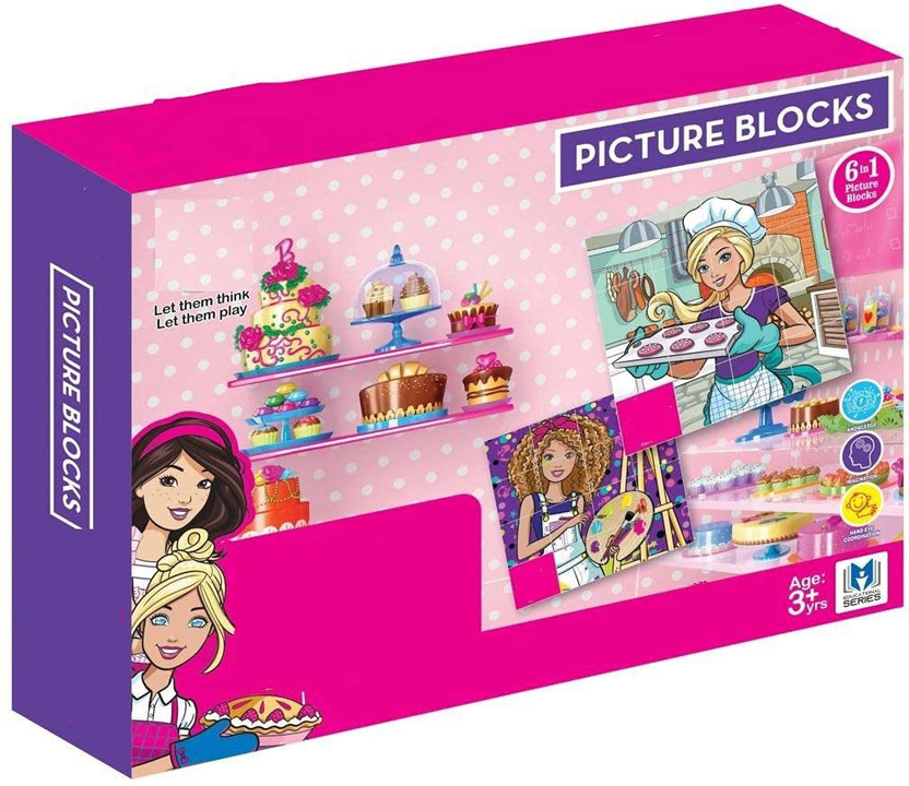 ARNIYAVALA PICTURE BLOCKS CARRIER ORIENTED 6 IN 1 PLASTIC LEARNING BLOCKS(Multicolor)