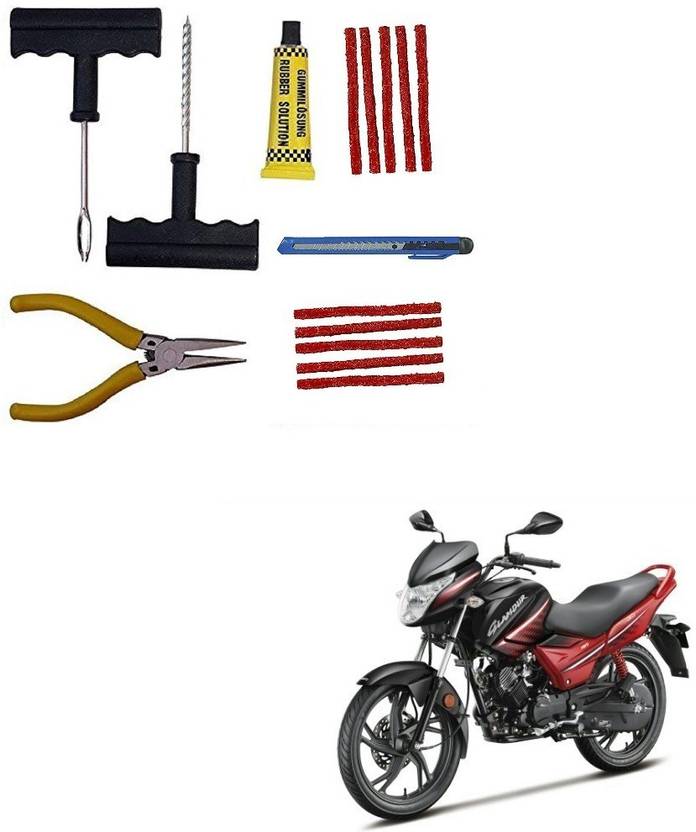 SRPHERE Complete Tubeless Tyre Puncture Repair Kit Glamour Tubeless