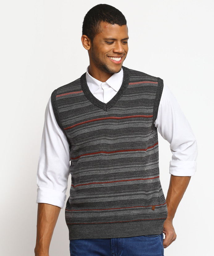 DUKE Self Design V Neck Casual Men 