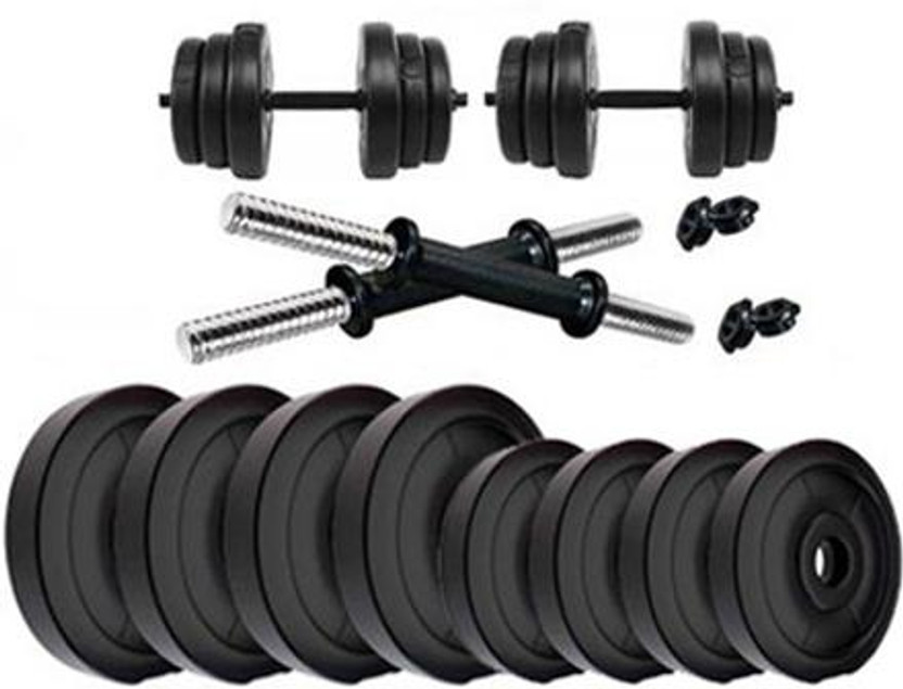 COGNANT COGNANT Fitness Home Gym of 20kg (4 * 3kg + 4 * 2kg) PVC Plates with 2 DUMBBELL RODS Adjustable Dumbbell(21 kg) - Flipkart Deal