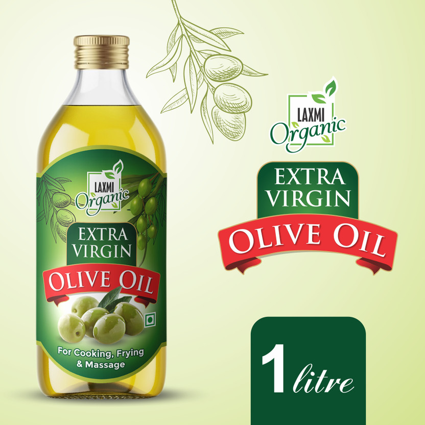 LAXMI ORGANIC Extra virgin OLIVE OIL Jaitun tail for skin treatment and baby body massage(1000 ml)