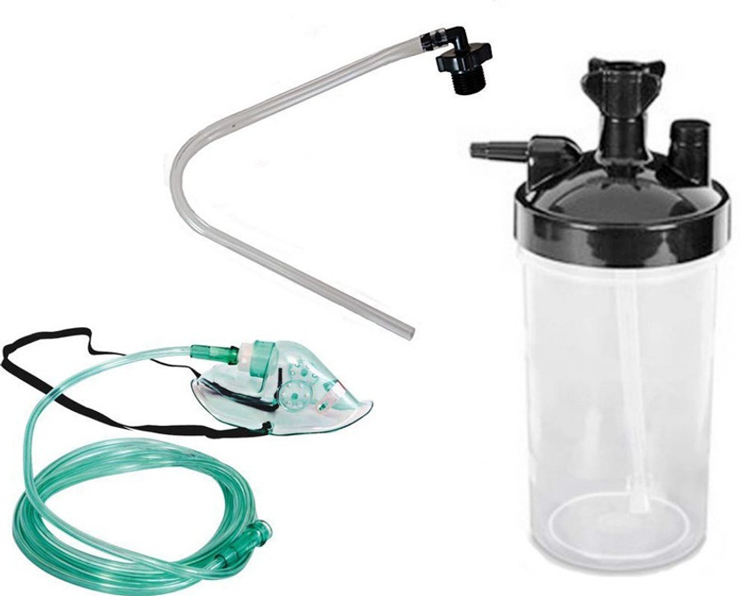 SKY TRENDS Humidifier Bottle for Oxygen Concentrator with connector and Oxygen Mask Humidifier Bottle for Oxygen Concentrator Respiratory Exerciser(Pack of 1)
