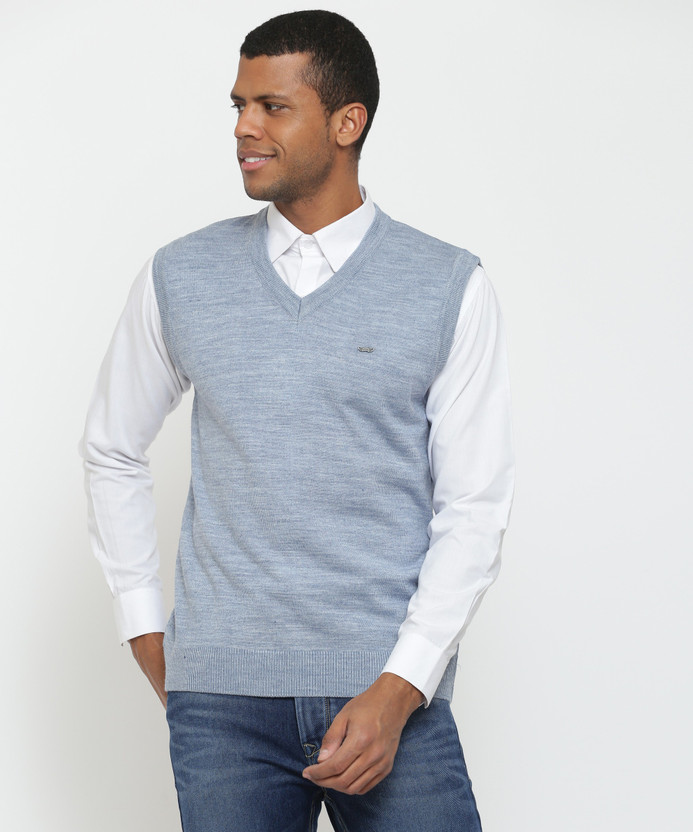 DUKE Solid V Neck Casual Men Reversible 