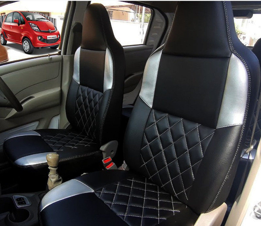 AutoSafe Leather Car Seat Cover For Tata Nano(Fixed Head Rest, Split Back Seat, Without Back Seat Arm Rest, 5 Seater, 2 Back Seat Head Rests)
