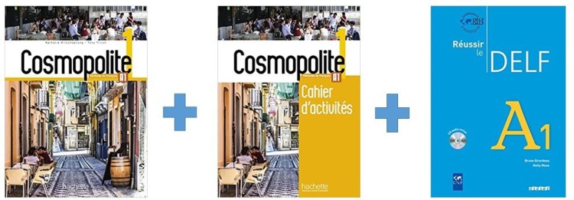 Cosmopolite 1-A1 Textbook With DVD + Workbook + DELF A1 Livre (3 Book ...