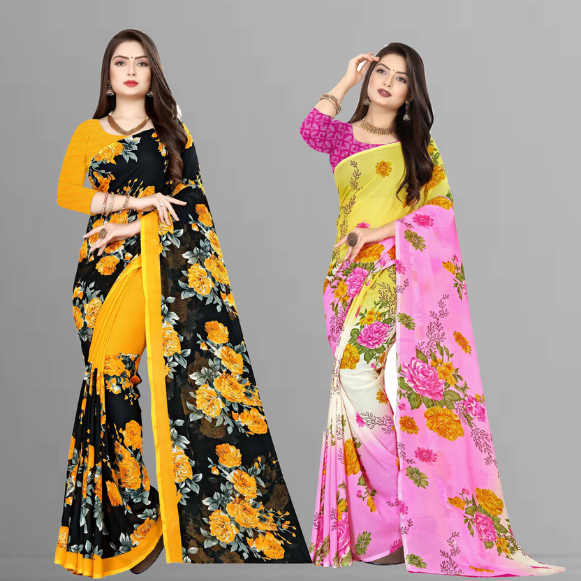 Buy Anand Sarees Floral Print Daily 