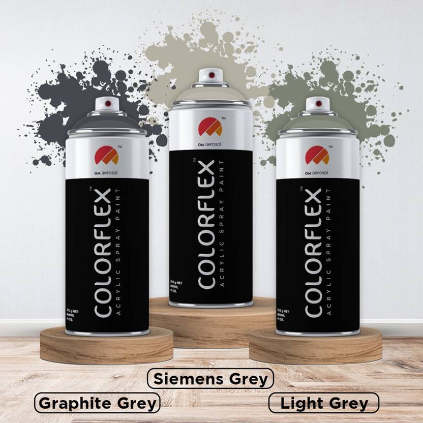 colorflex Graphite Grey,Seimens Grey & Light Grey Spray Paint 400 ml Price in India Buy