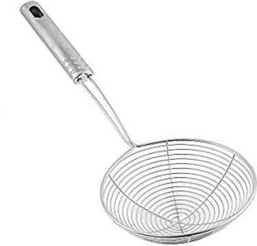 Global Global Venders Deep Fry/18 cm Stainless Steel Puri Strainer/Jhara/Mesh Strainer Strainer(Steel Pack of 1) - Flipkart Deal