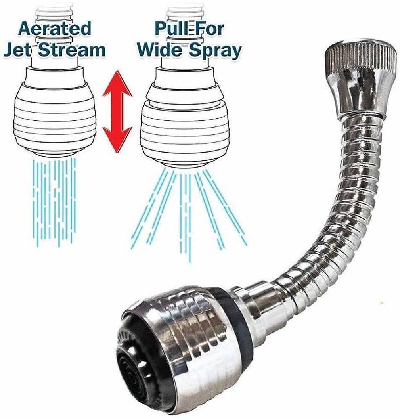 NEW CREATION Turbo Flex 360 Instant HandsFree Faucet Adapter Swivel