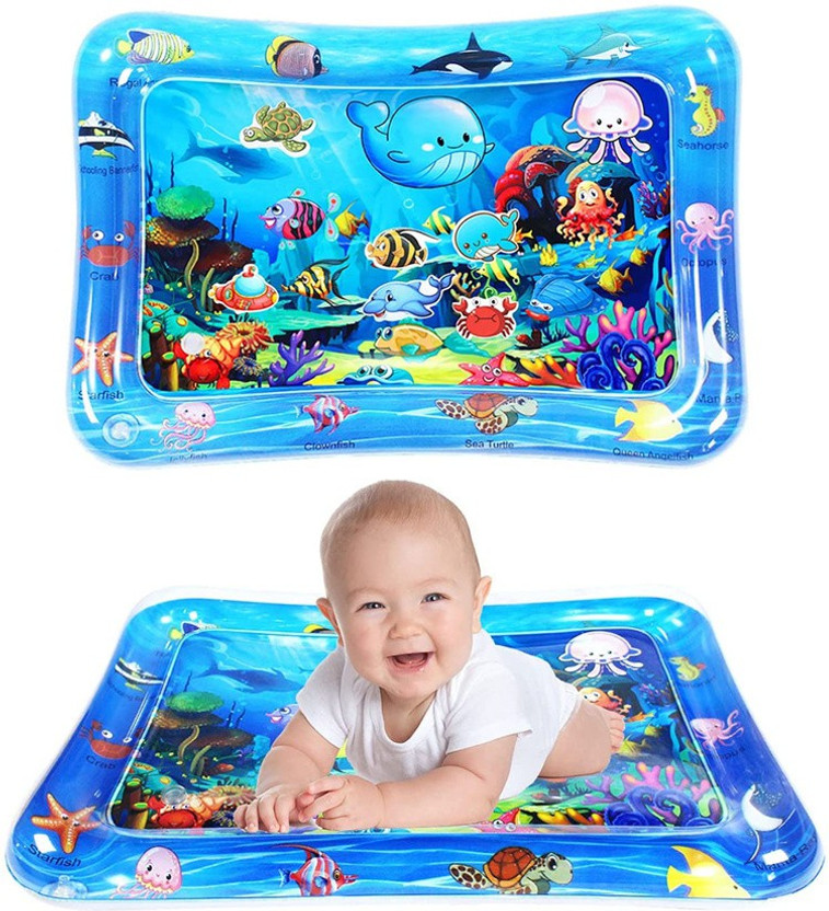 Pulsbery Blue Double Sided Water Proof Baby Play Mat,Play mats for Kids Inflatable Swimming Mats(Blue)